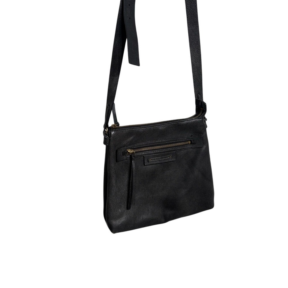 Lucky‎ Brand Black Leather Crossbody Bag Boho Minimalist Everyday Purse